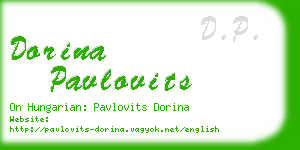 dorina pavlovits business card